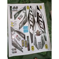 tem rời satria F150 xe đen, ảnh xe là hình xe khách lên tem