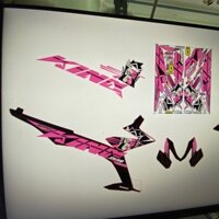 Tem rời Satria Fi King Drag hồng đen