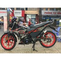 Tem rời Satria xe đen - tem Samurai đỏ không bay màu