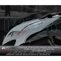 Tem rời Sh mode 2021 xe xám bạc - mẫu hoạ tiết hoa văn đỏ đen