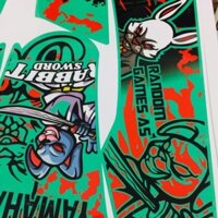 Tem rời Sirius 110 - thỏ Rabbit xanh ngọc