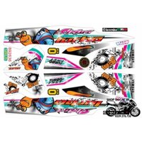 Tem Rời Sirius 50cc - 110cc MS 892636 MẪU ỐC SÊN - Tem 3 lớp cao cấp - Dán xăng cơ