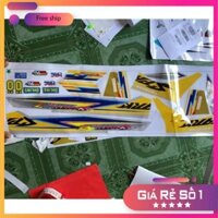 Tem rời Sirius dán xe vàng bụng sau màu bạc