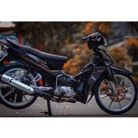 Tem rời sirius RC 2017 xám chỉ vàng dán xe đen