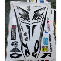 tem rời sirius RC đen xám dán xe trắng