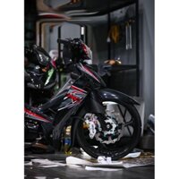 Tem rời Sirius RC hoạ tiết đen xám đỏ, in sắc nét, 3 lớp không phai màu CM00047 1 2