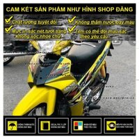 TEM RỜI SIRIUS SPARK HOA VĂN DÁN XE VÀNG - THU DECAL
