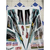 Tem rời sirius spark x lửa xám đen trắng dán xe xanh lục