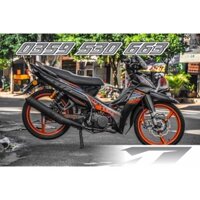 Tem rời Sirius xe đen - sọc cam xám