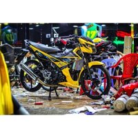 Tem Rời Suzuki Satria F150 Dán Xe Vàng - Tặng Logo Ver 7