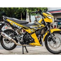 Tem Rời Suzuki Satria F150 Dán Xe Vàng Chữ Trắng