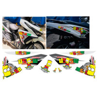 tem rời vario simpson dán xe trắng