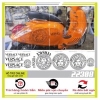 TEM RỜI VESPA VERSACE IN DECAL TRONG (KO DÁN XE ĐEN) - BI DECAL