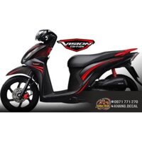 Tem rởi Vision 2014 xe đen chỉ đỏ