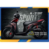 Tem rời Vision đen đỏ sport