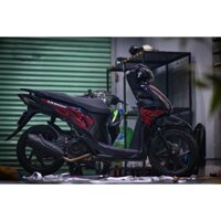 tem rời vision đen lửa đỏ cực chất ,  tem 3 lóp bền màu - Decal Cao Cấp Nhất