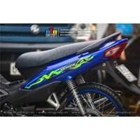 Tem rời Wave 110 xanh dương - tem lửa xanh lá nổi bật - không bay màu