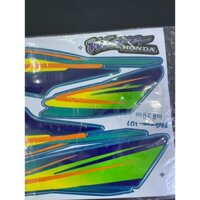 Tem rời Wave nhỏ Alpha mẫu zin cho xe xanh - tem 3 lớp cao cấp không bay màu Decal 1668