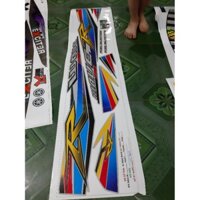 Tem rời wave nhỏ R dán xe bạc