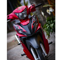 Tem rời Wave rsx đỏ đen lửa mẫu mới 2023