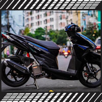 Tem rời xe click 125 xanh đen đơn giản , tạo điểm nhấn