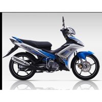 Tem Rời Xe Exciter 135  2014 Dán Xe Xám Bạc - Tem Chuẩn Hình - Không Phai Màu Trọn Đời