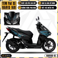 Tem Rời Xe Máy Vario 160 Mẫu Ngọn Lửa Cách Điệu | VAR160-16 | Team Decal Dán Xe Chống Nước Chống Xước