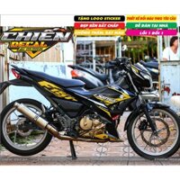 Tem rời xe satria F150 mẫu tem chế đen vàng