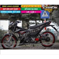 Tem rời xe satria F150 mẫu tem zin đen xám