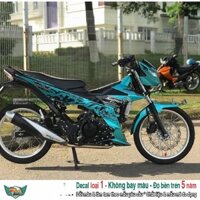 Tem rời xe Satria xanh đen in trong , tem đen hết trên mẫu tem gép chữ satria shop k có làm , cảm ơn đã đọc