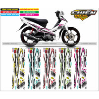Tem rời xe sirius 110cc - 50cc mẫu LC 5 màu lựa chọn (tem 3 lớp bền - đẹp)
