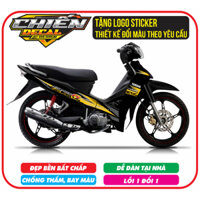Tem rời xe sirius rc 110cc - 50cc màu đen vàng (tem 3 lớp bền - đẹp)