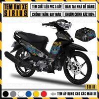 Tem Rời Xe Sirius RC Chủ Đề Búp Bê Daruma | SR18 | Decal Chế Sirius Chống Nước, Chống Bay Màu, Dễ Dán Tại Nhà