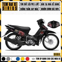 Tem Rời Xe Sirius RC Mẫu Japan | SR06 | Decal Chế Chống Nước - Áp Dụng Xe Đỏ, Đen, Trắng, Xanh, Xám Xi Măng,...
