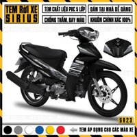 Tem Rời Xe Sirius RC Mẫu Sirius R | SR23 | Decal Chế Sirius Cán Màng Bóng Chống Nước, Chống Bay Màu