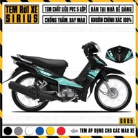 Tem Rời Xe Sirius Xăng Cơ Mẫu S 110 | SR05 | Decal Chế Sirius Áp Dụng Màu Đỏ, Đen, Trắng, Xanh,...