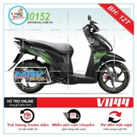 TEM RỜI XE VISION 2014 2016 DÁN XE ĐEN NHÁM -- SHIN DECAL 2