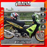 Tem rời xe wave 110 lửa xanh, tem dán xe wave siêu hot , team xe wave cực chất decal dán xe bền màu chống thấm nước