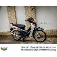 Tem rời xe Wave S 100 xe trắng