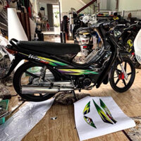 Tem rời xe Wave Thái 110,in chất liệu decal tốt,3 lớp chống bay màu #temxewave #temxemay