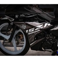 Tem rời Y15 ZR Mã Lai xe Exciter Ex 150 đen trắng Y15ZR Malaysia đơn giản sang trọng, cứng cáp