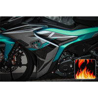 TEM RỜI Y16ZR xanh ngọc cho Exciter 155 xám xanh siêu hot 2025