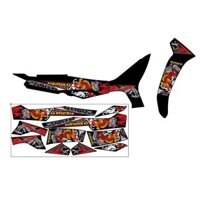 Tem Rời Yamaha Sirius 110 Cá Chép Đen 2023  - Decal In Chất Lượng