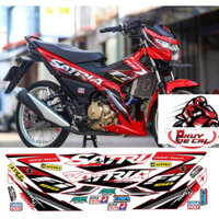 tem satria f150 mẫu F I đỏ