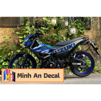 TEM SATRIA F150 XANH SUZUKI