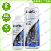 [Tem Sicavi] SEACHEM - Stability (Chai 500 ml) | Vi sinh xử lý nước cho hồ cá biển, hồ cá thuỷ sinh