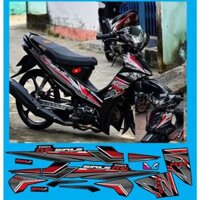 tem sirius rc đen đỏ xám 2 phối nhiều màu decal rời 3 lớp