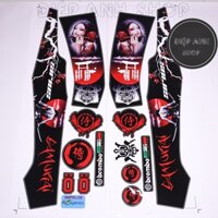 Tem Sirius SAMURAI Đen Đỏ - Tem xe Sirius