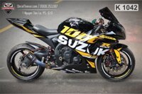 Tem Suzuki GSX1000R trắng vàng