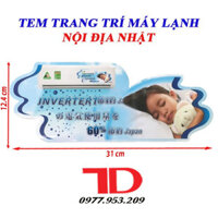 Tem trang trí máy lạnh, máy giặt, tủ lạnh nội địa Nhật - Nâu